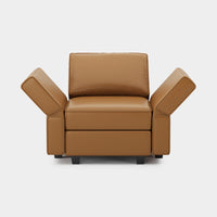 Soforia-Arm-Chair-Driftwood-Brown-Faux-Leather-Adjustable-Backrest