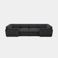Graphite-Grey-/-Chenille-8-Seat-Wraparound-Pit-Sectional