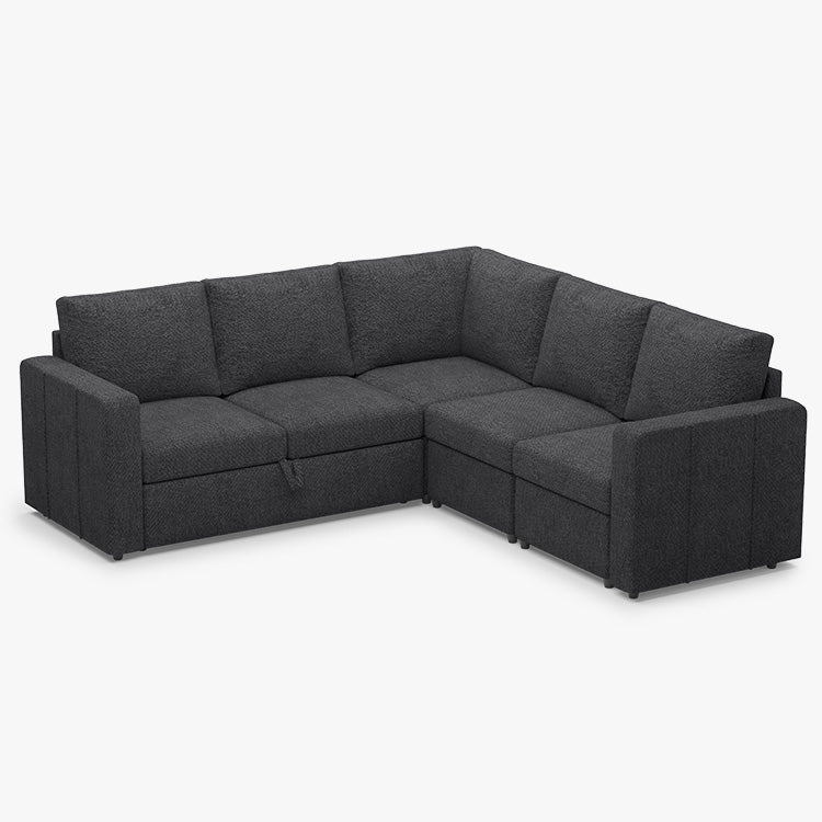 Belffin 5 Seats Modular Chenille Pull-out Sofa