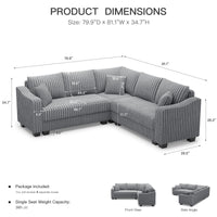 Frosted-Grey-/-Corduroy-5-Seats-Corner-Sectional-dimension