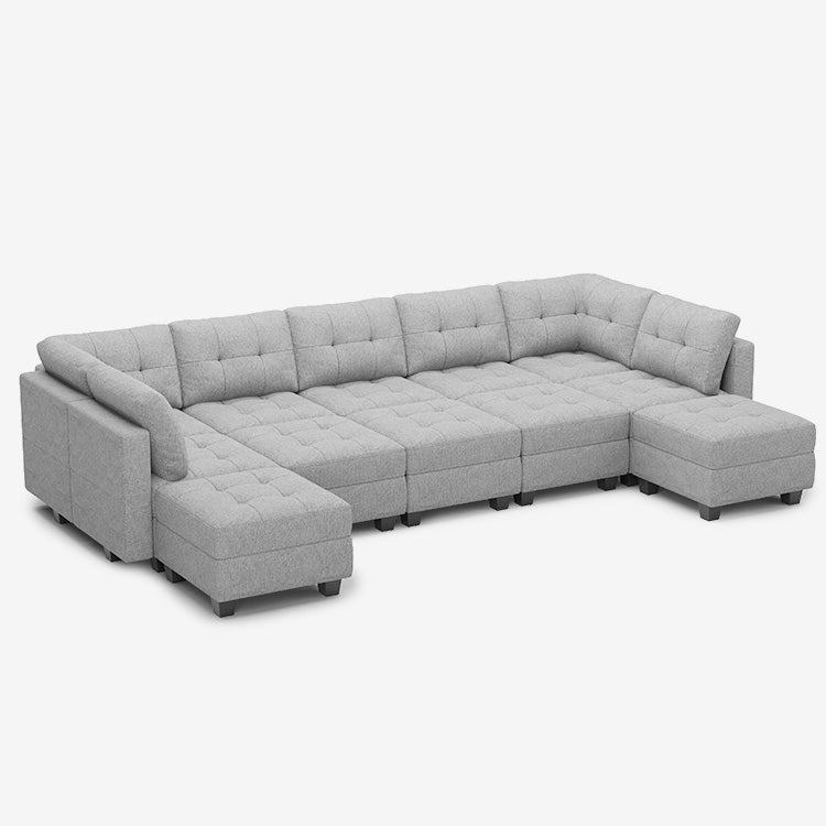 Belffin Modular Sofas - 12 Seats + 9 Sides Modular Weave Sofa With ...