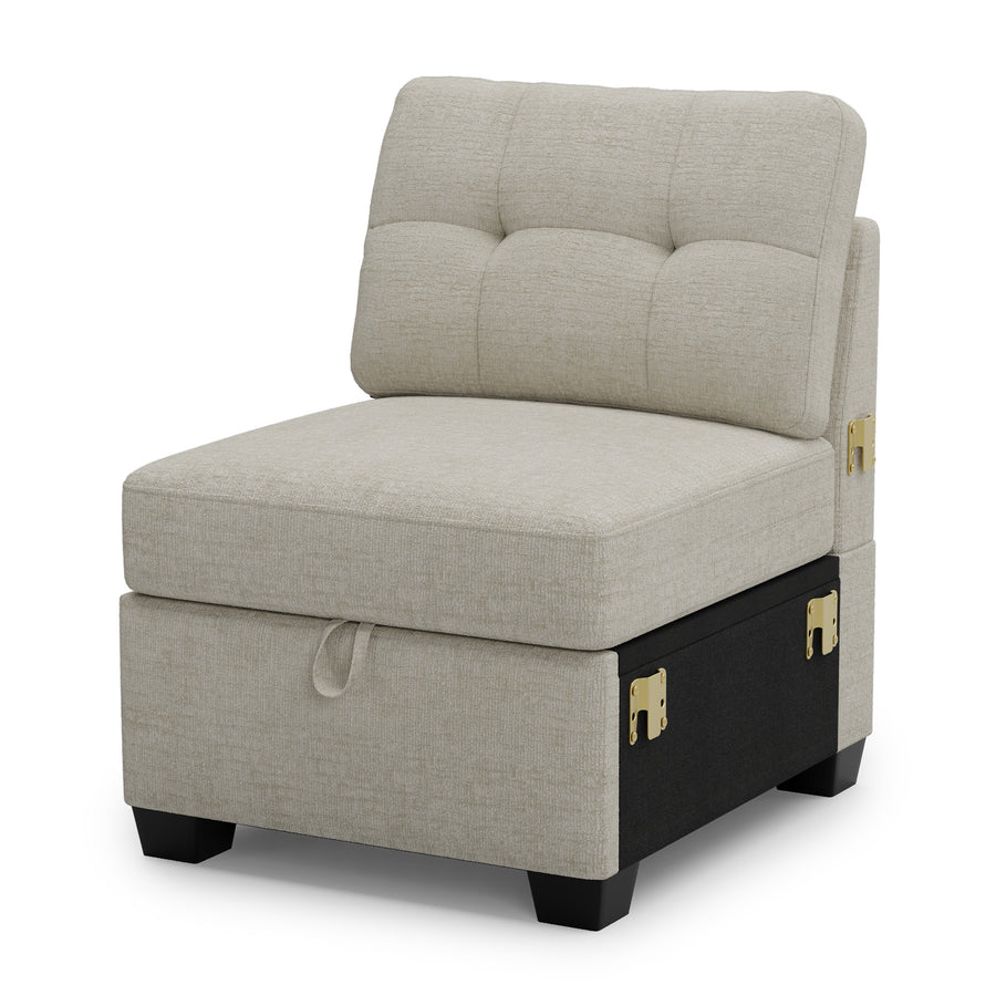 misty-white-/-chenille-Single-Seat