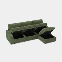 Olivewood-Green-/-Corduroy-4-Seat-L-Shaped-Sectional