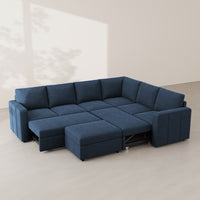 Navy-Blue-/-Velvet-7-Seat-L-Shaped-Double-Pullout-Sectional