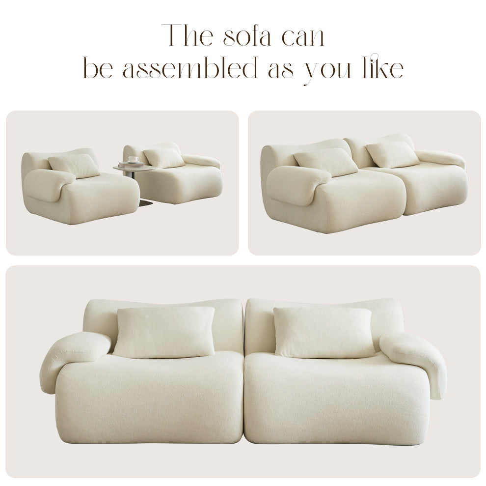 Boucle-Mint-Cream-Loveseat
