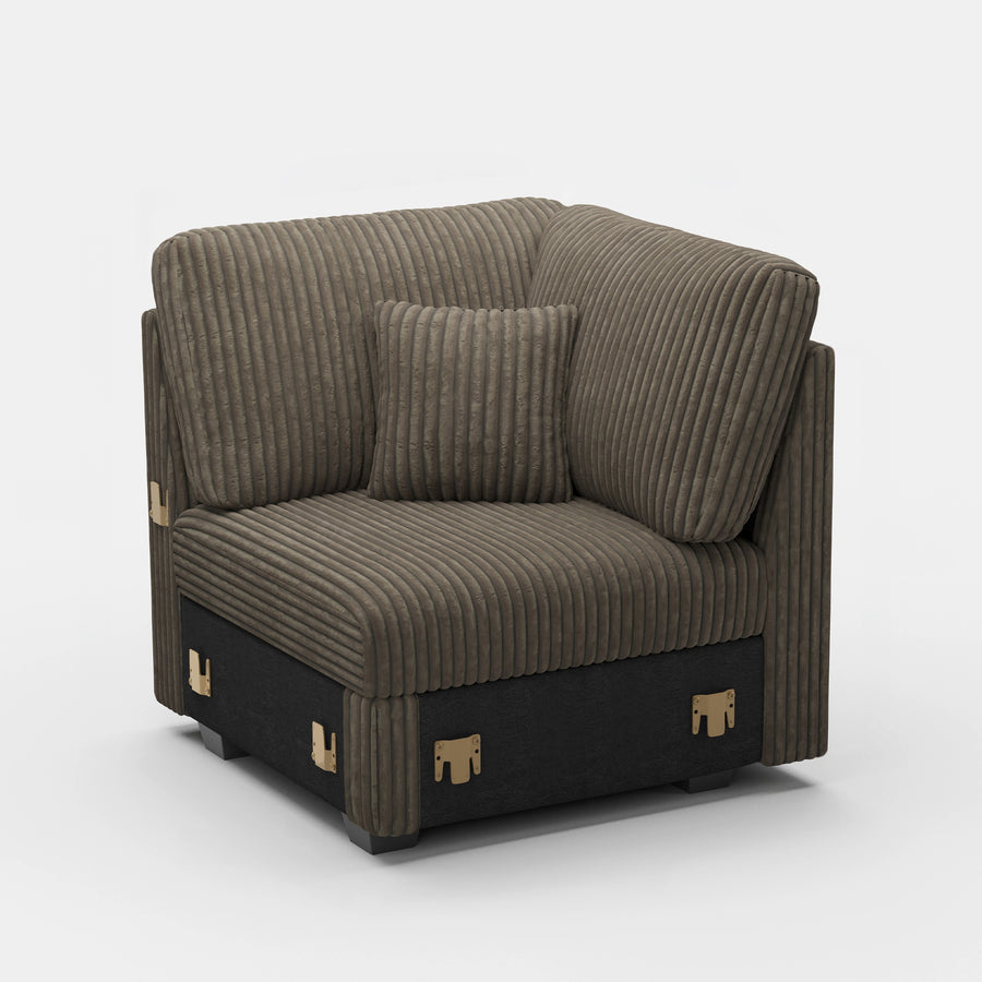 Mink-Brown-/-Corduroy-Module-Corner-Seat