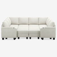 Misty-White-/-Chenille-10-Seat-Pit-Sectional