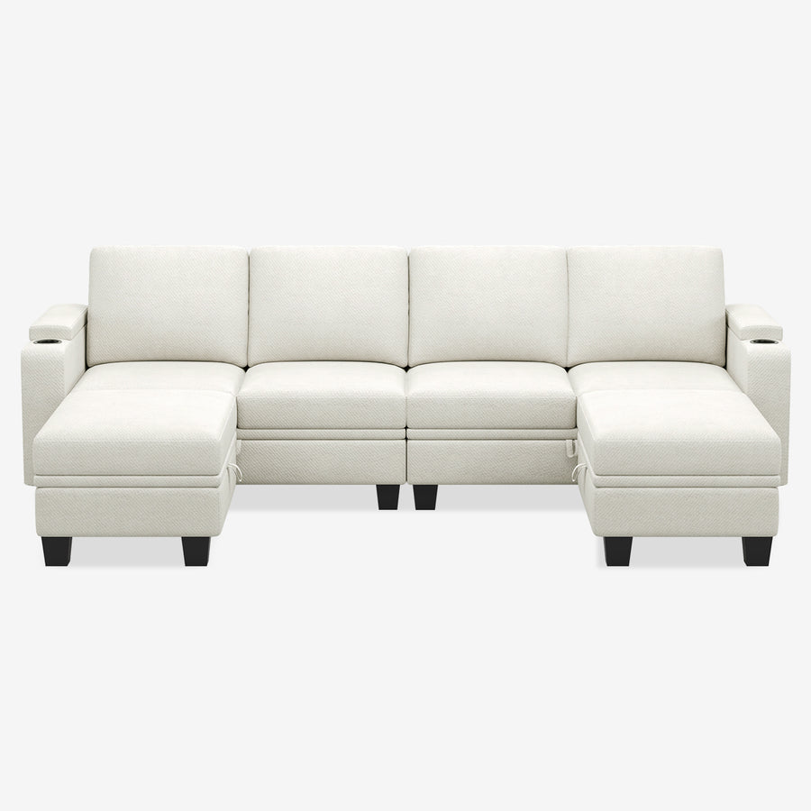 Misty-White-/-Chenille-6-Seat-U-Shaped-Open-Sectional