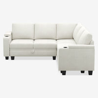 Misty-White-/-Chenille-5-Seat-L-Shaped-Corner-Sectional