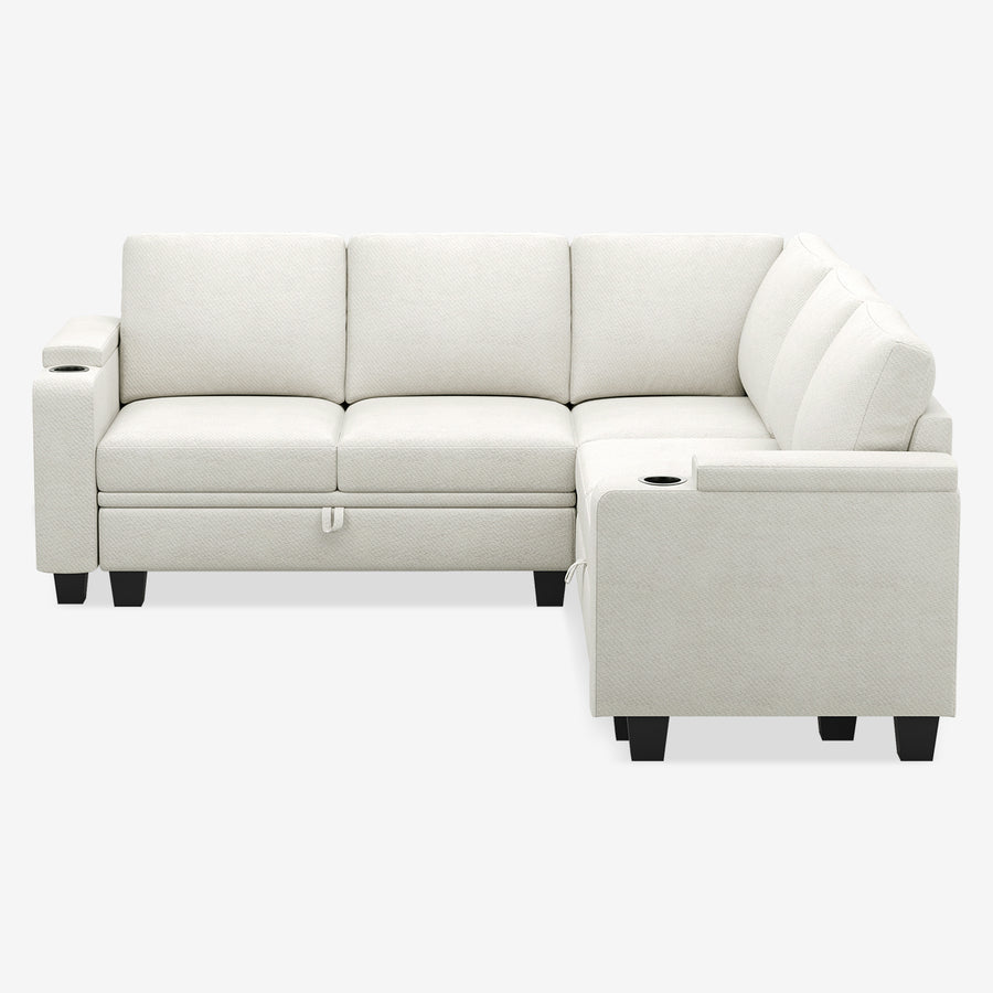 Misty-White-/-Chenille-5-Seat-L-Shaped-Corner-Sectional