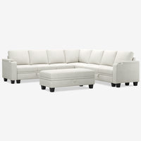 Misty-White-/-Chenille-8-Seat-L-Shaped-Sectional-with-Large-Ottoman
