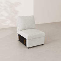 Misty-White-/-Chenille-Module-Seat