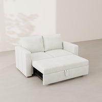 Misty-White-/-Chenille-Pullout-Loveseat
