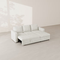 Misty-White-/-Chenille-4-Seat-L-Shaped-Pullout-Sectional