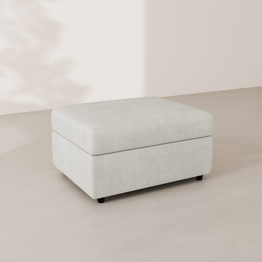 Misty-White-/-Chenille-Module-Ottoman