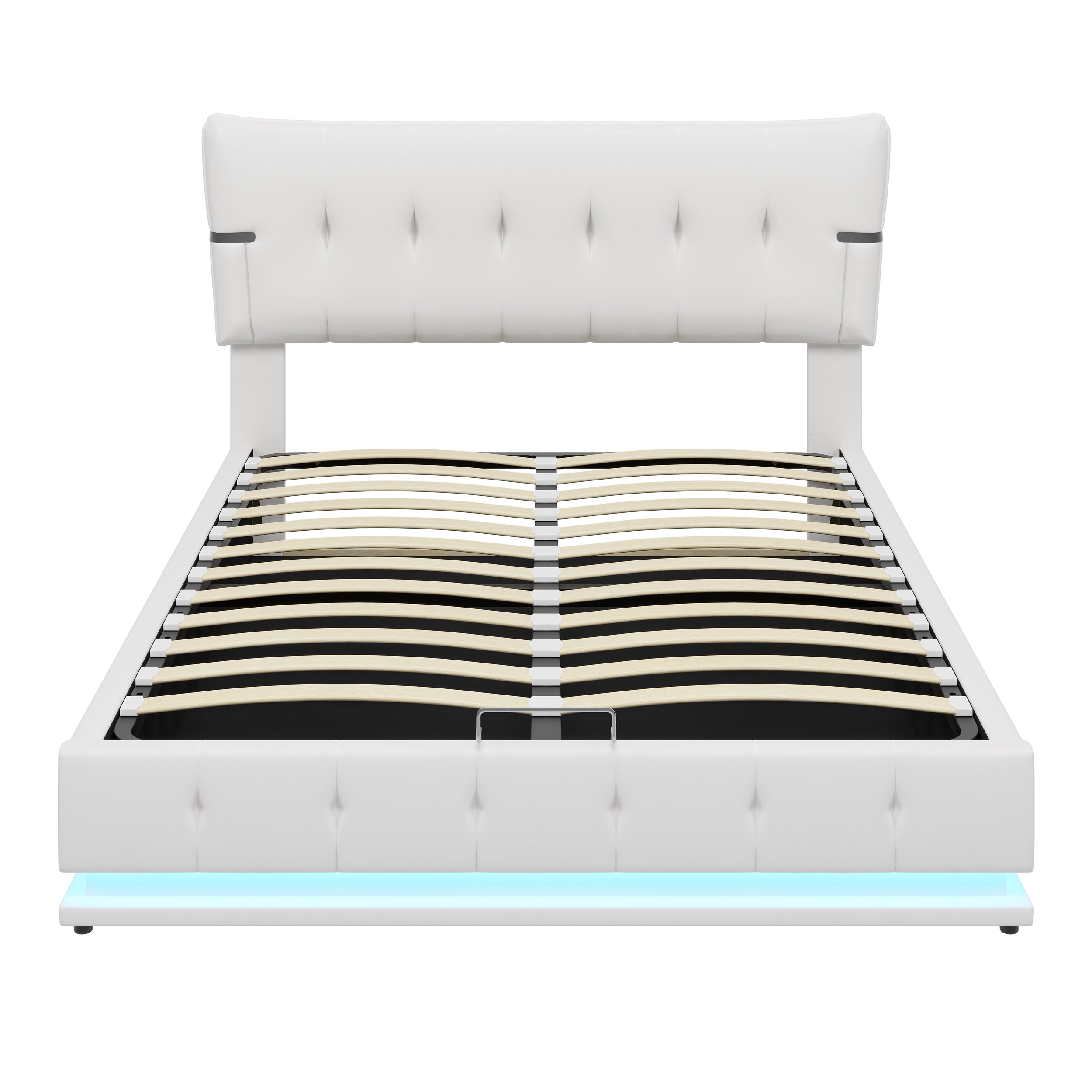 Faux Leather  Lift Up Storage Bed