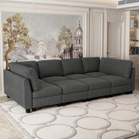 Charcoal-Grey-/-Terry-5-Seat-Sleeper-Sofa