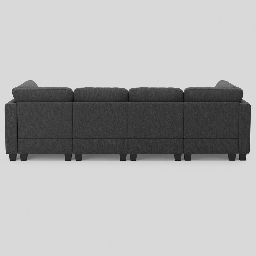 Charcoal-Grey-/-Terry-5-Seat-Sleeper-Sofa
