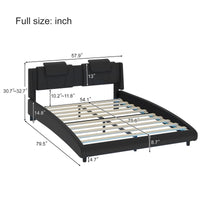 Modern Style Leather Platform Bed Frame BSN