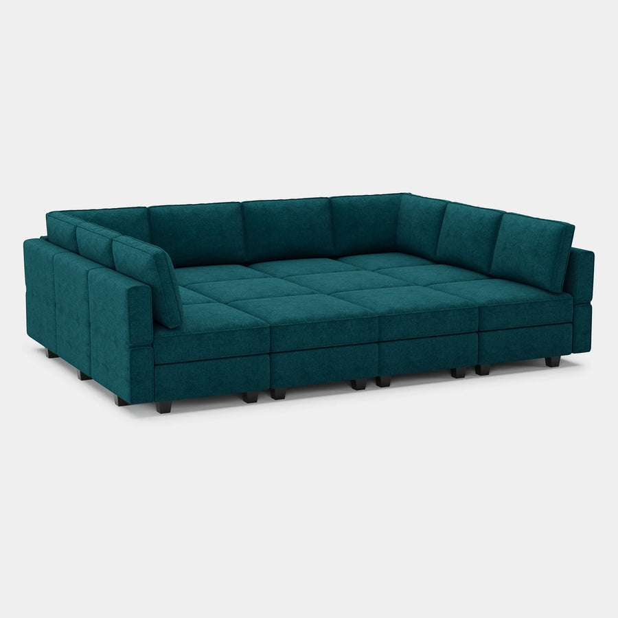 Peacock-Blue-/-Terry-12-Seat-Pit-Sectional