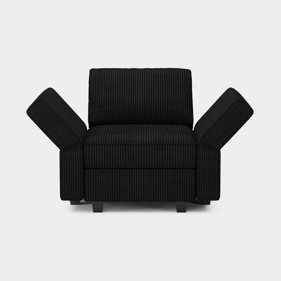 Soforia-Arm-Chair-Obsidian-Black-Corduroy-Adjustable-Backrest