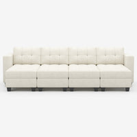 Oatmeal-Beige-/-Chenille-8-Seat-Open-Pit-Sectional