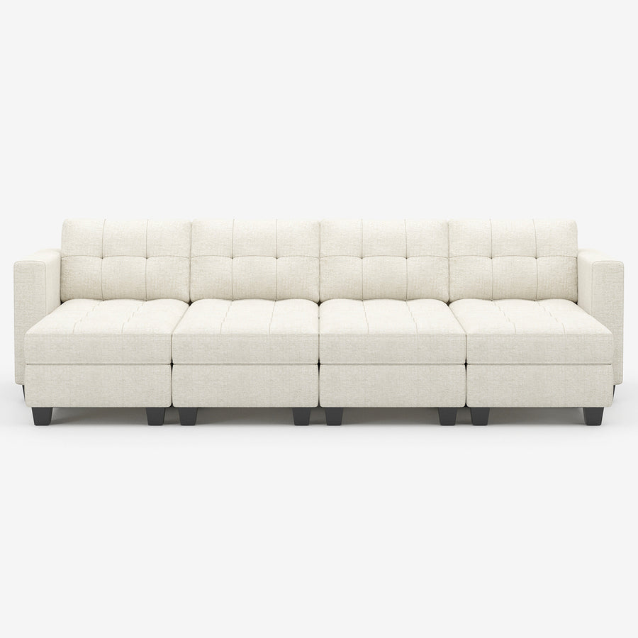 Oatmeal-Beige-/-Chenille-8-Seat-Open-Pit-Sectional