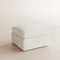 White-Beige-/-Corduroy-C-Ottoman
