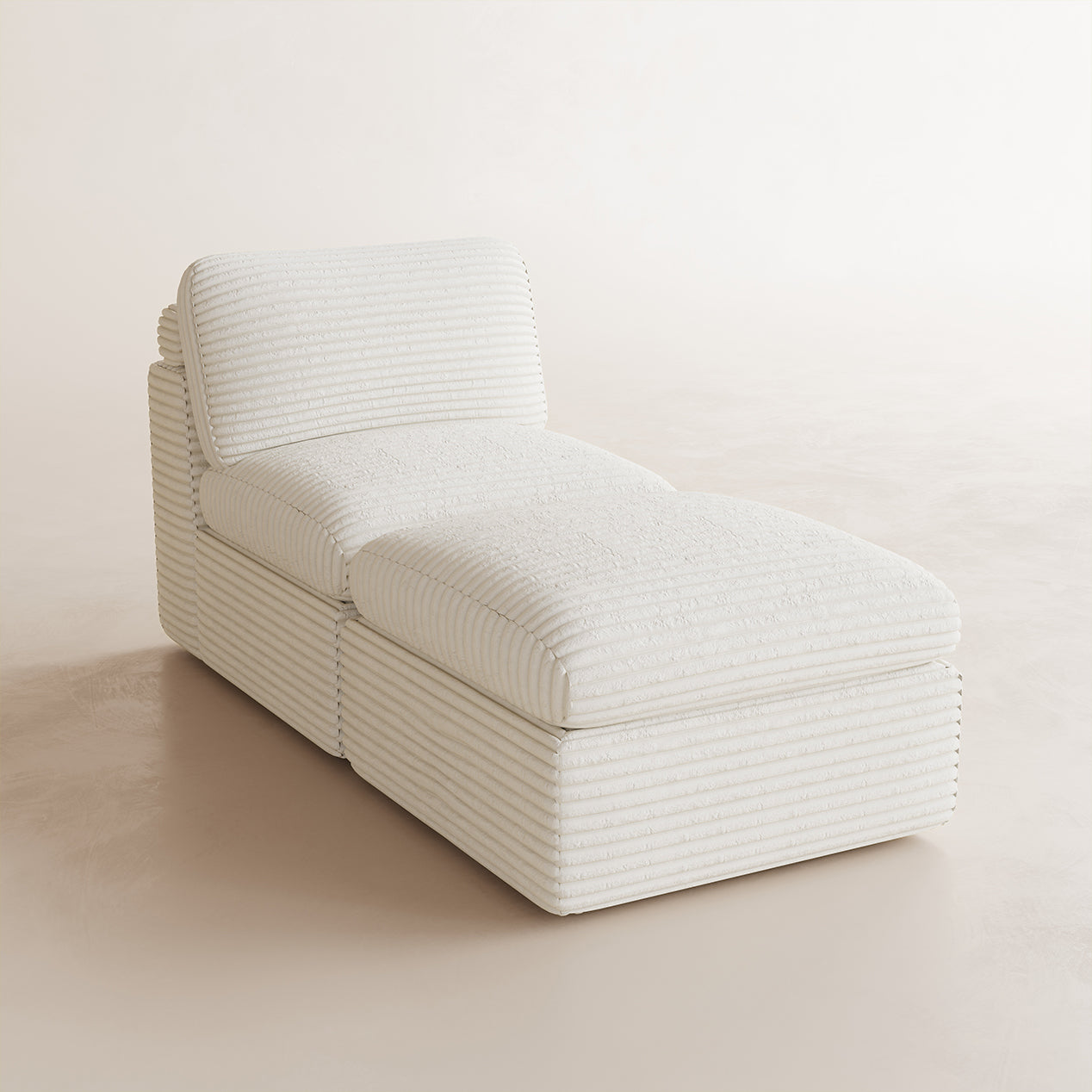 Corduroy-White-Beige-D-Single-Seat-with-Ottoman