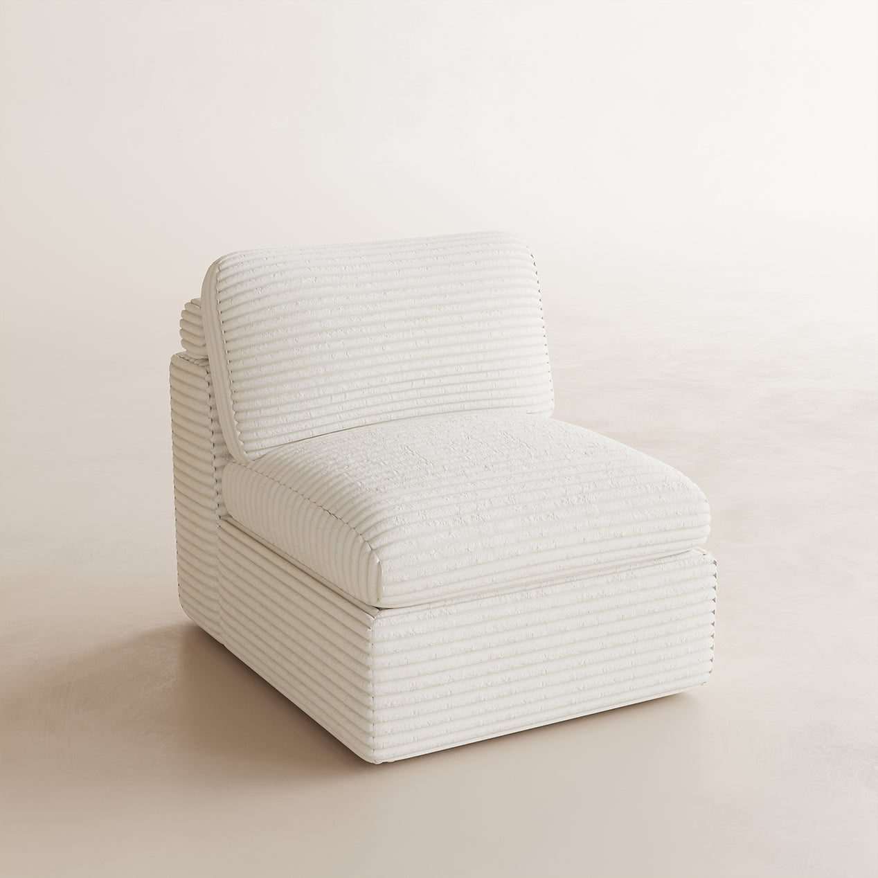 Corduroy-White-Beige-B-Single-Seat