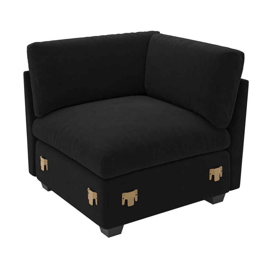 Midnight-Black-/-Velvet-Module-Corner-Seat
