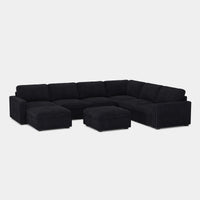 Onyx-Black-/-Corduroy-8-Seat-U-Shaped-Sectional
