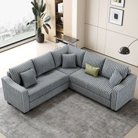 Frosted-Grey-/-Corduroy-5-Seats-Corner-Sectional