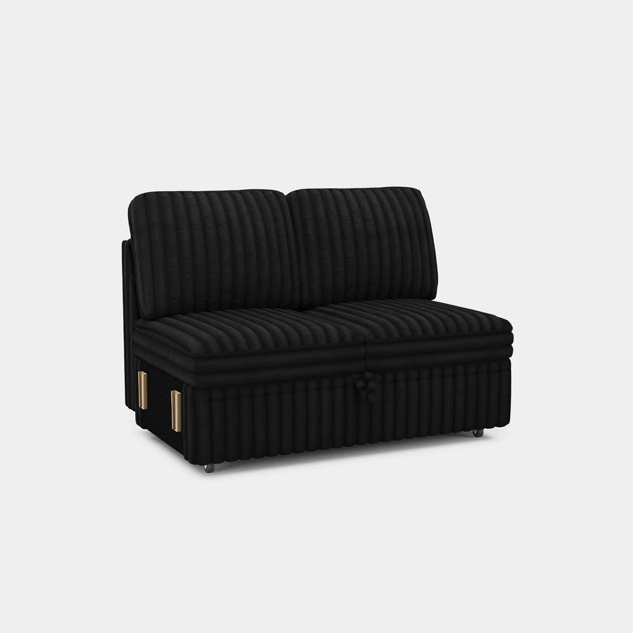 Piano-Black-/-Faux-Rabbit-Fur-Corduroy-Module-Pullout-Loveseat