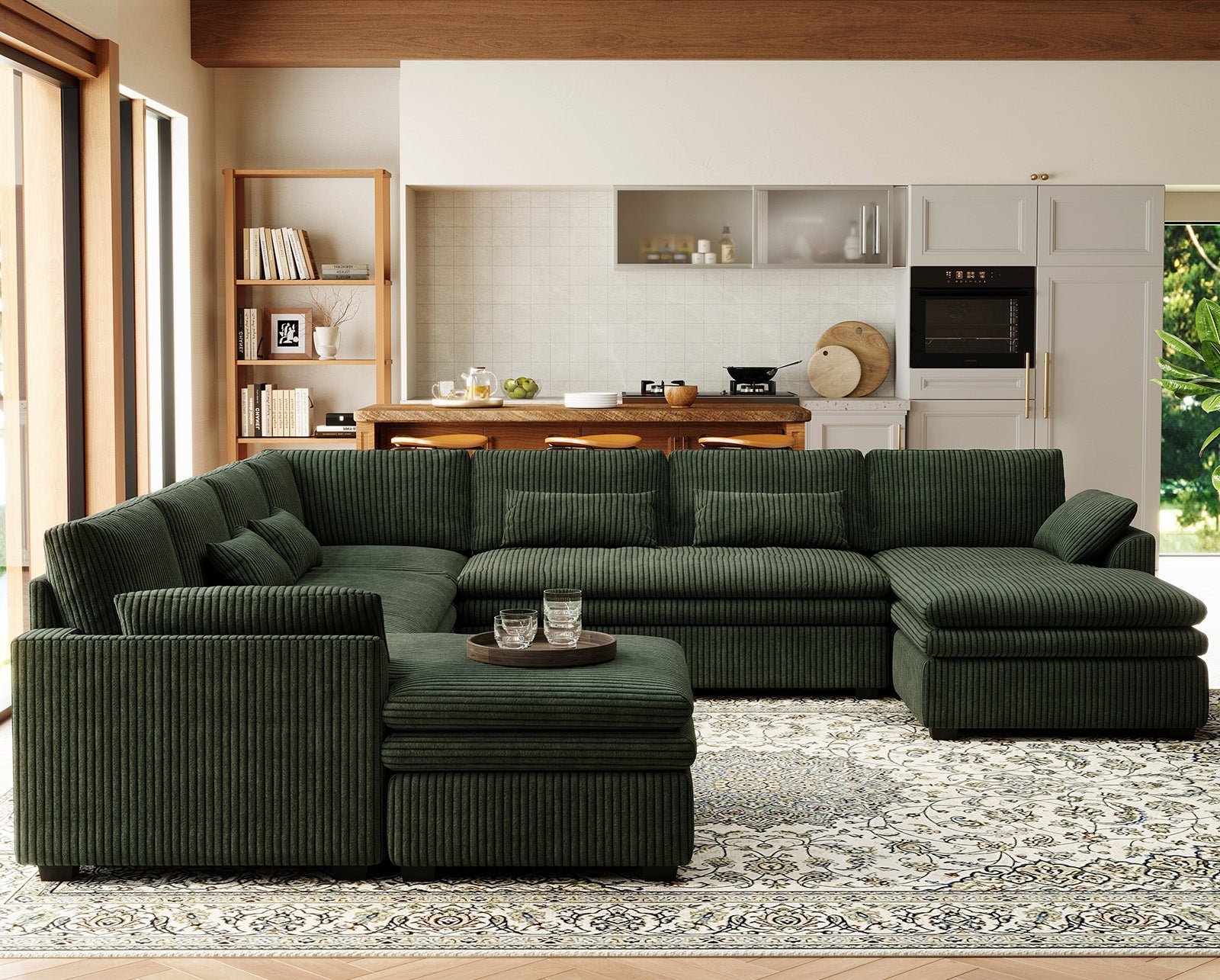 Vayla Oversized Cloud 7 Seats Sofa with Double Chaise
