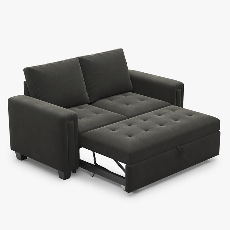 Belffin 4 Seats Modular Velvet Tufted Pull-out Loveseat Sofa