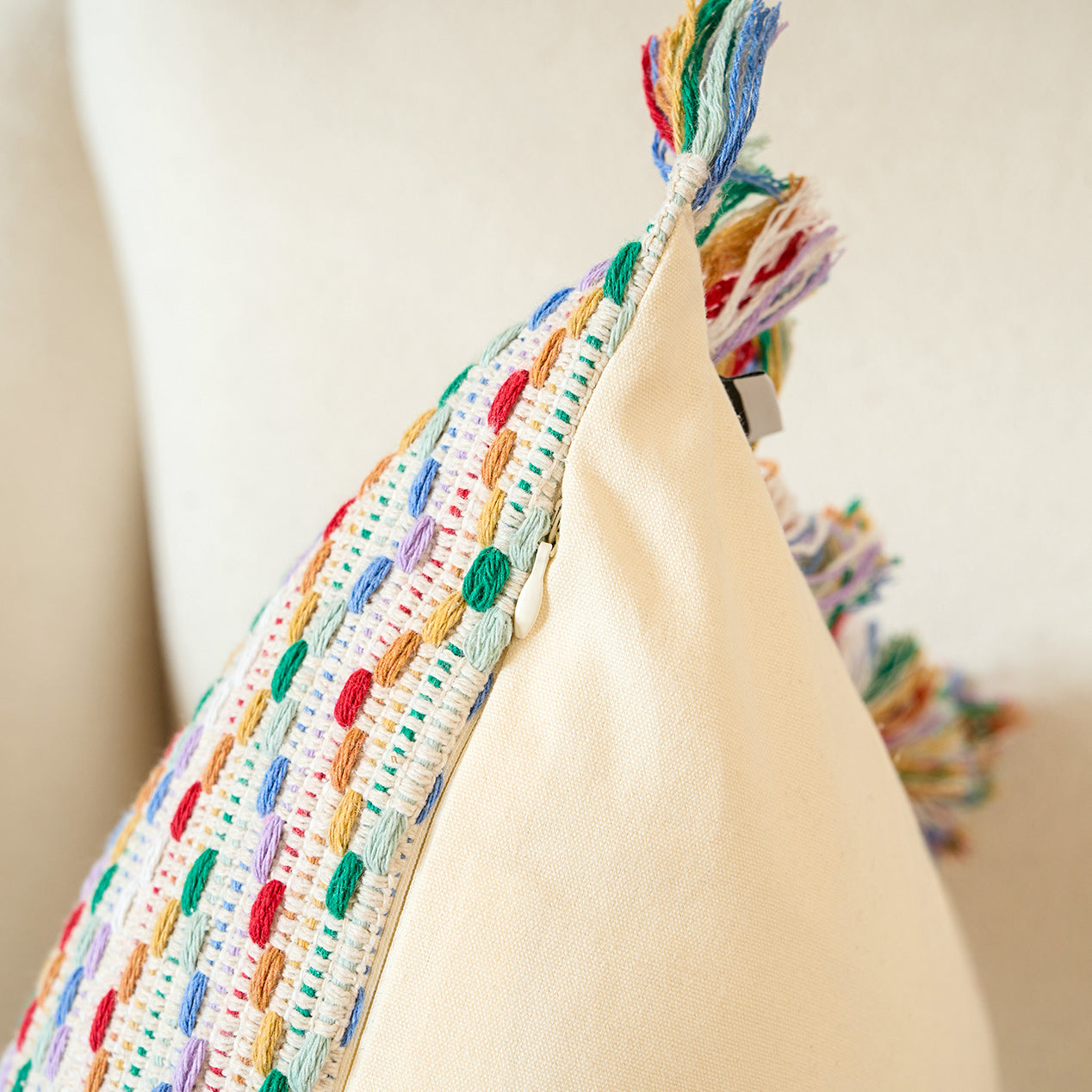 Prism Fringe Throw Pillow