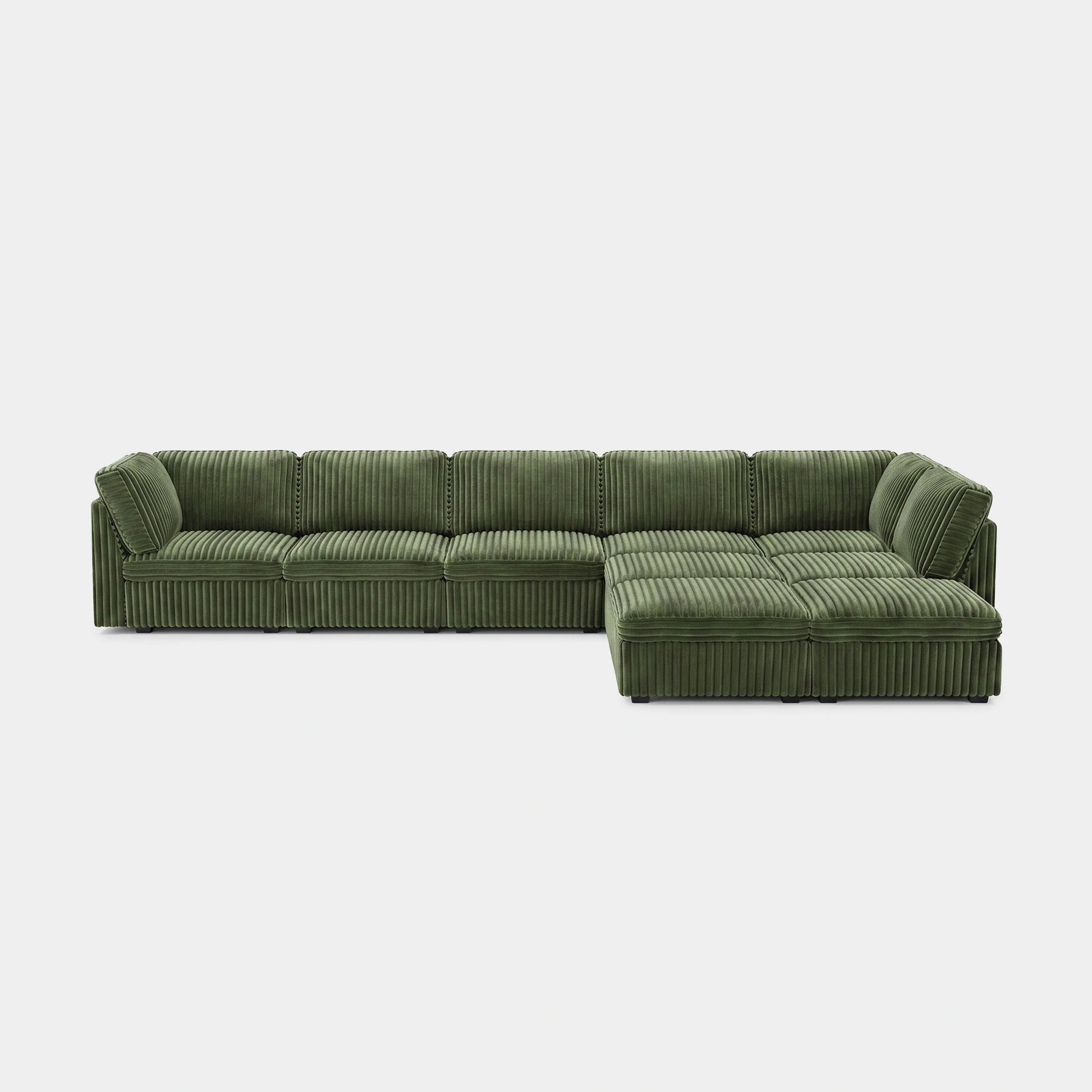 Olivewood-Green-/-Corduroy-9-Seat-L-Shaped-Sectional