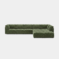 Olivewood-Green-/-Corduroy-9-Seat-L-Shaped-Sectional
