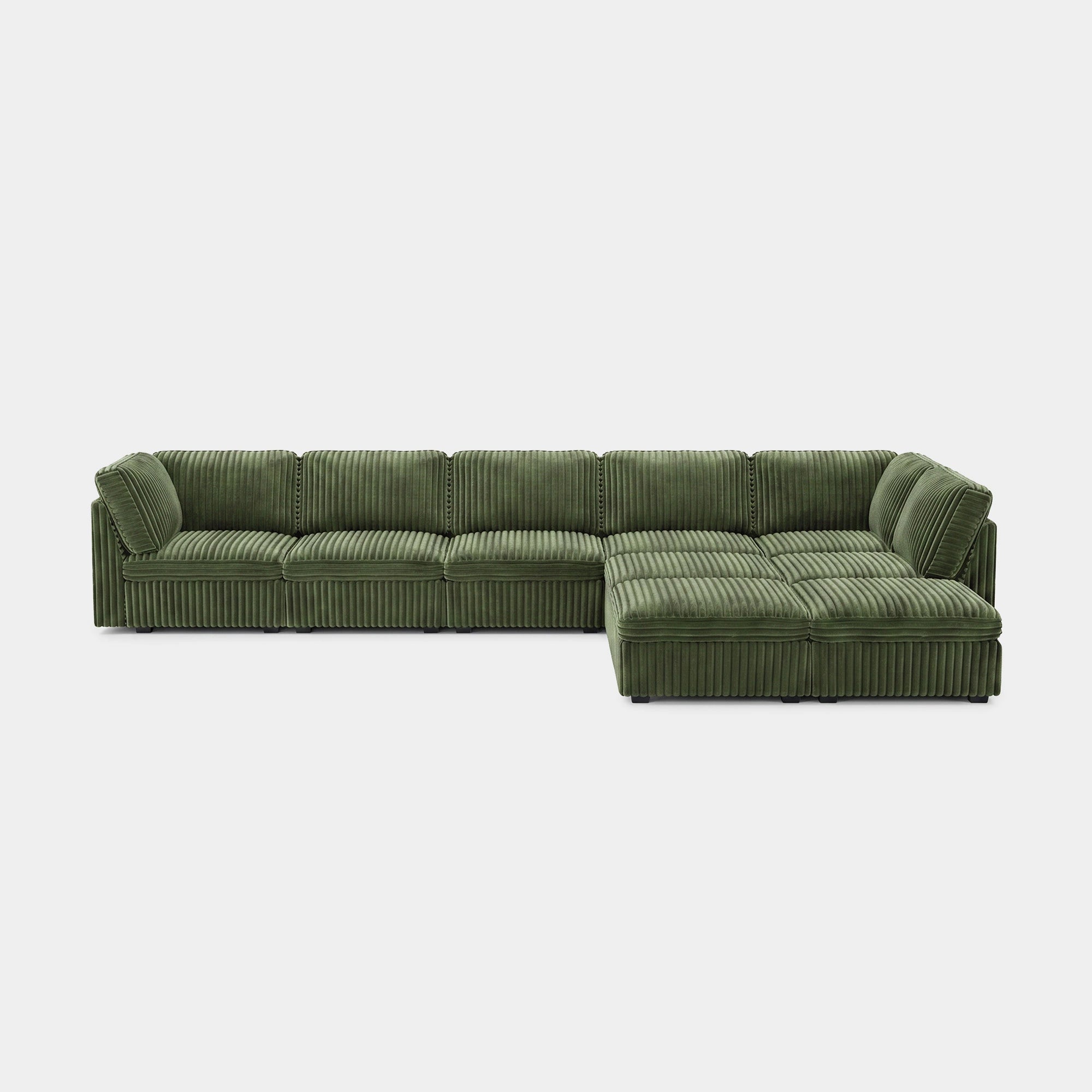 Olivewood-Green-/-Corduroy-9-Seat-L-Shaped-Sectional