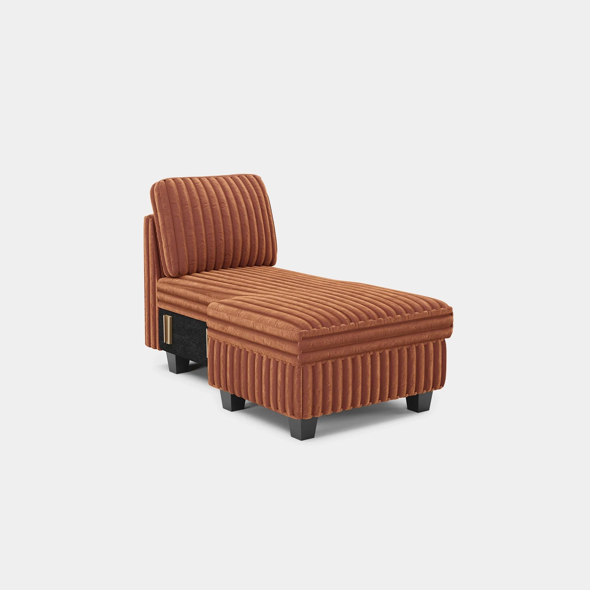 Caramel-Brown-/-Faux-Rabbit-Fur-Corduroy-H-Left-Chaise