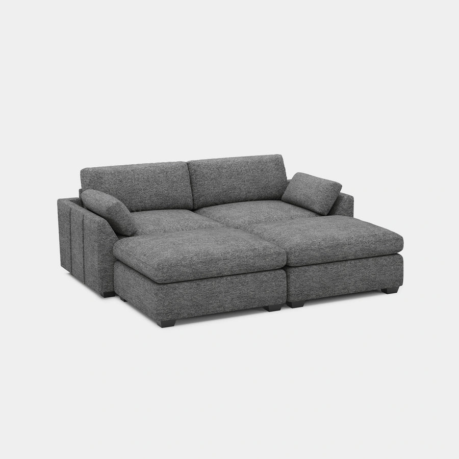 Silver-Grey-/-Chenille-4-Seat-Pit-Sectional