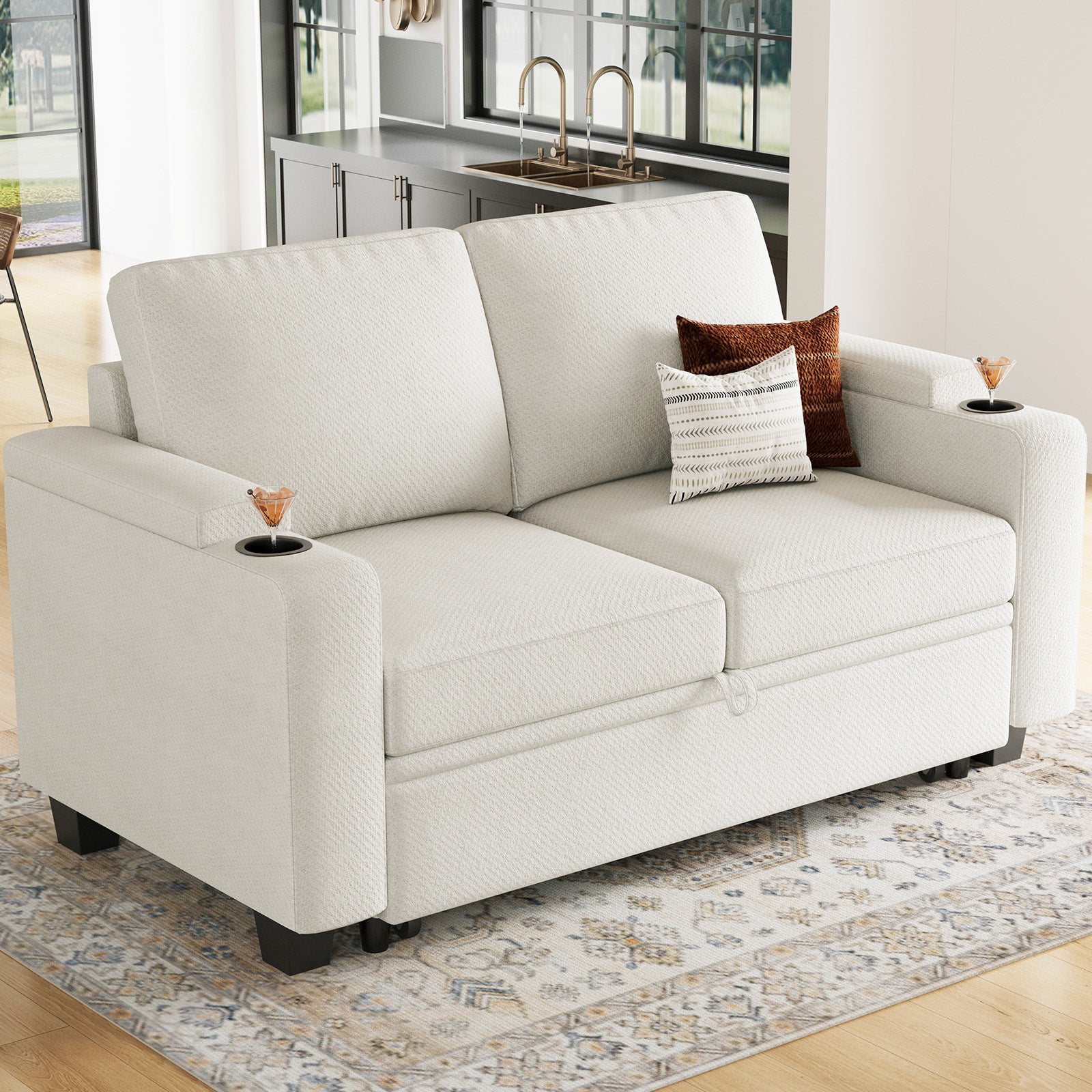 Chenille-Misty-White-Loveseat