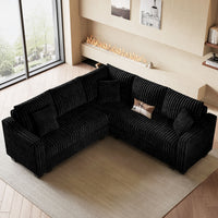 Obsidian-Black-/-Corduroy-5-Seats-Corner-Sectional
