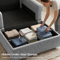 Pebble-Grey-/-Weave-Chaise-Lounge