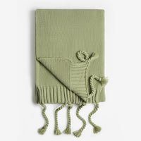 Belffin Botanical Knit Sage Blanket Belffin