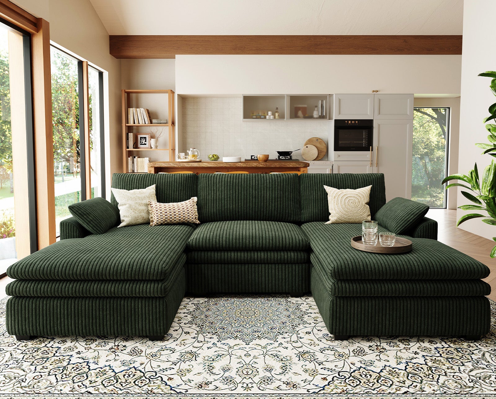 Vayla Oversized Cloud 3 Seats Sofa with Double Chaise