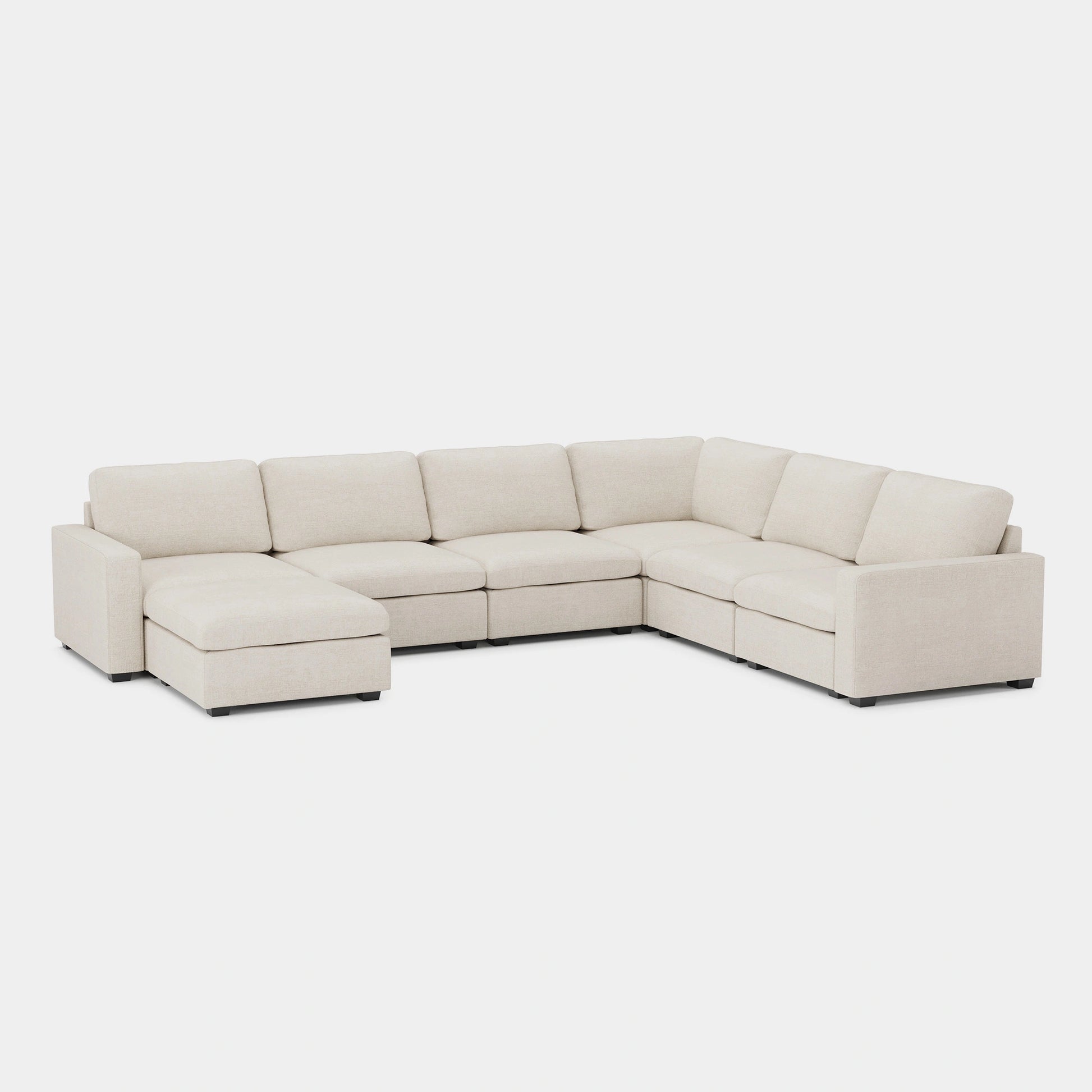 Misty-White-/-Chenille-7-Seat-U-Shaped-Sectional