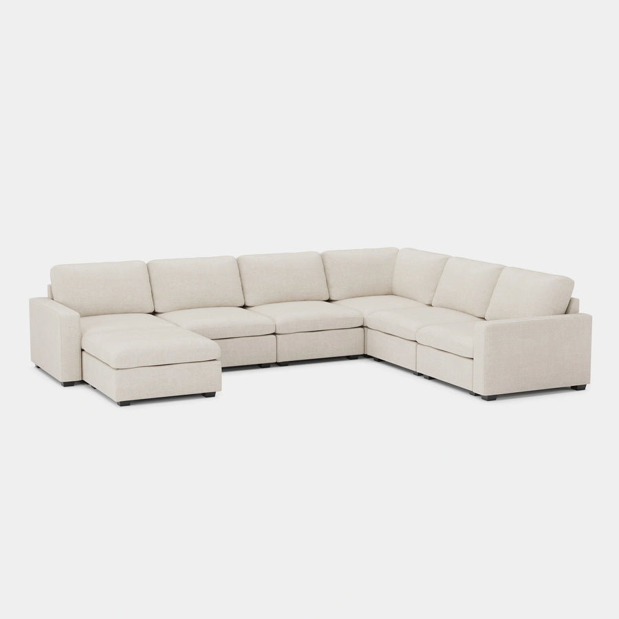 Misty-White-/-Chenille-7-Seat-U-Shaped-Sectional