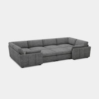 Silver-Grey-/-Chenille-8-Seat-Wraparound-Pit-Sectional